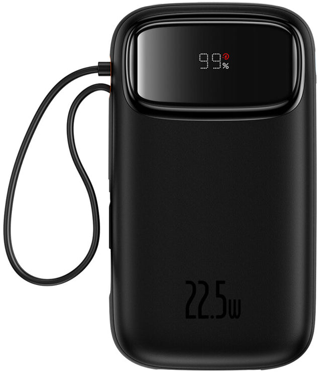Baseus Qpow2 külső akkumulátor, 10000mAh, 22.5W, QC + PD, 1 x Lightning - 1 x USB-A - 2 x USB-C, Fekete P10055003113-00