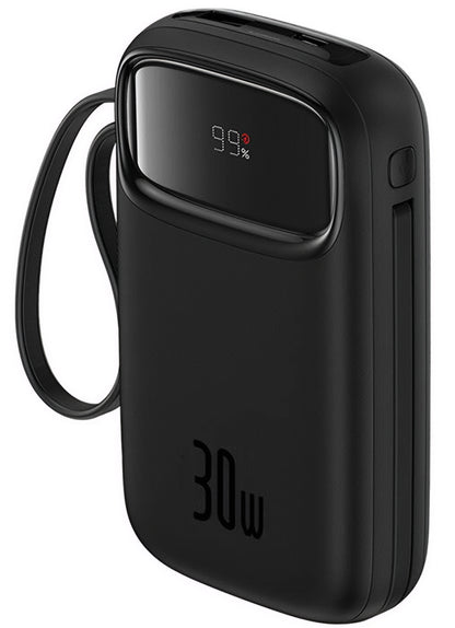 Baseus Qpow2 külső akkumulátor, 20000mAh, 30W, QC + PD, 1 x USB-A - 3 x USB-C, Fekete P10055009113-00