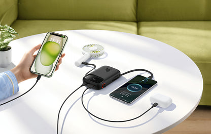 Baseus Qpow2 külső akkumulátor, 20000mAh, 30W, QC + PD, 1 x USB-A - 3 x USB-C, Fekete P10055009113-00