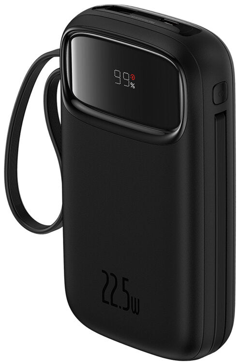 Baseus Qpow2 külső akkumulátor, 10000mAh, 22.5W, QC + PD, 1 x Lightning - 1 x USB-A - 2 x USB-C, Fekete P10055003113-00