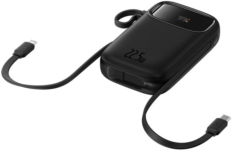 Baseus Qpow2 külső akkumulátor, 10000mAh, 22.5W, QC + PD, 1 x Lightning - 1 x USB-A - 2 x USB-C, Fekete P10055003113-00