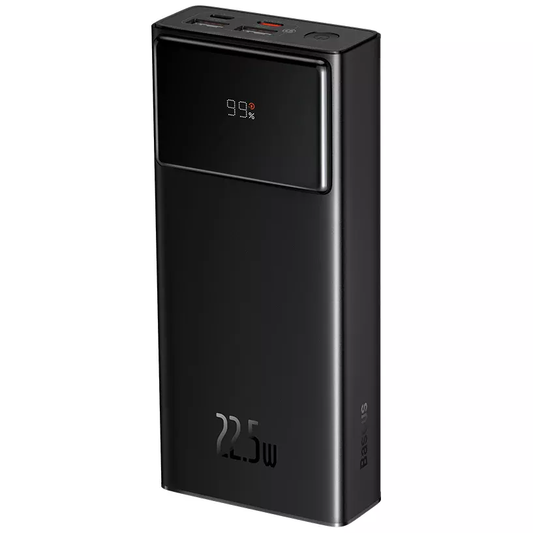 Baseus Star Lord külső akkumulátor, 30000mAh, 22.5W, QC + PD, 1 x USB-C - 2 x USB-A, Fekete PPXJ080101