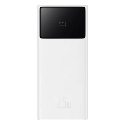 Baseus Star Lord külső akkumulátor, 30000mAh, 22,5W, QC + PD, 1 x USB-C - 2 x USB-A, Fehér PPXJ080102