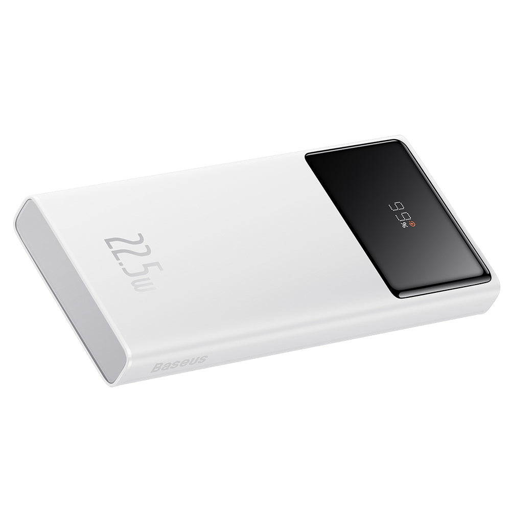Baseus Star Lord külső akkumulátor, 10000mAh, 22.5W, QC + PD, 1 x USB-C - 2 x USB-A, Fehér PPXJ100002