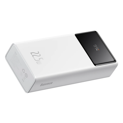 Baseus Star Lord külső akkumulátor, 30000mAh, 22,5W, QC + PD, 1 x USB-C - 2 x USB-A, Fehér PPXJ080102