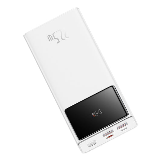 Baseus Star Lord külső akkumulátor, 20000mAh, 22.5W, QC + PD, 1 x USB-C - 2 x USB-A, Fehér PPXJ080002