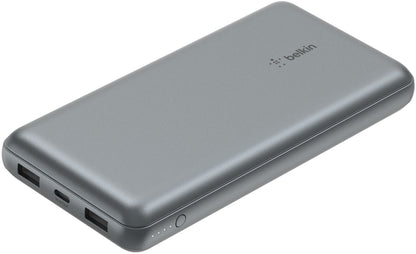 Belkin BoostCharge Pro külső akkumulátor, 20000mAh, 15W, 1 x USB-C - 2 x USB-A, Szürke BPB012btGY