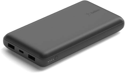 Belkin BoostCharge Pro External Battery, 20000mAh, 15W, 1 x USB-C - 2 x USB-A, Black BPB012btBK