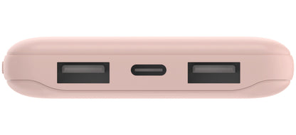 Belkin BoostCharge külső akkumulátor, 10000mAh, 15W, 1 x USB-C - 2 x USB-A, Rózsaszín BPB011btRG