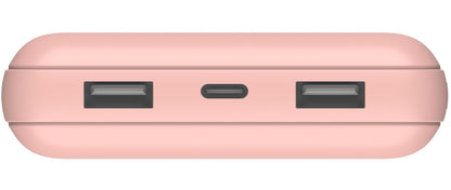 Belkin BoostCharge külső akkumulátor, 20000mAh, 15W, 1 x USB-C - 2 x USB-A, Rózsaarany BPB012btRG