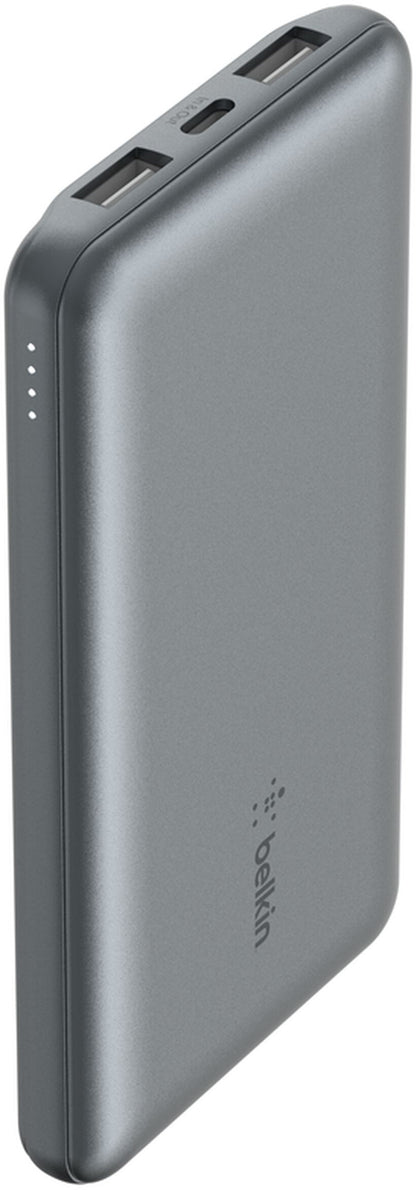 Belkin BoostCharge külső akkumulátor, 10000mAh, 15W, 1 x USB-C - 2 x USB-A, Szürke BPB011btGY