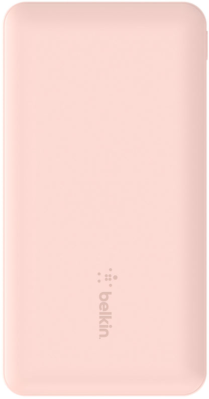 Belkin BoostCharge külső akkumulátor, 10000mAh, 15W, 1 x USB-C - 2 x USB-A, Rózsaszín BPB011btRG