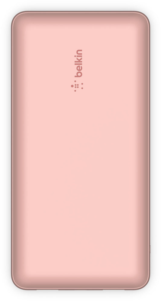 Belkin BoostCharge külső akkumulátor, 20000mAh, 15W, 1 x USB-C - 2 x USB-A, Rózsaarany BPB012btRG