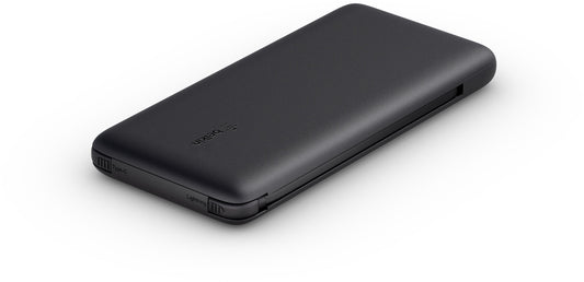 Belkin BoostCharge Plus External Battery, 10000mAh, 23W, QC + PD, 1 x Lightning - 2 x USB-C, Black BPB006btBLK