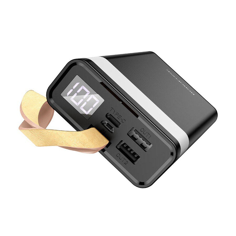 Külső akkumulátor Borofone BJ18 Coolmy, 20000mAh, 10W, 2 x USB-A, Fekete