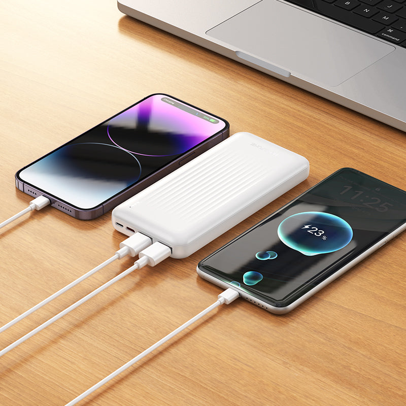 Borofone BJ78 Clever External Battery, 10000mAh, 10W, 2 x USB-A, White