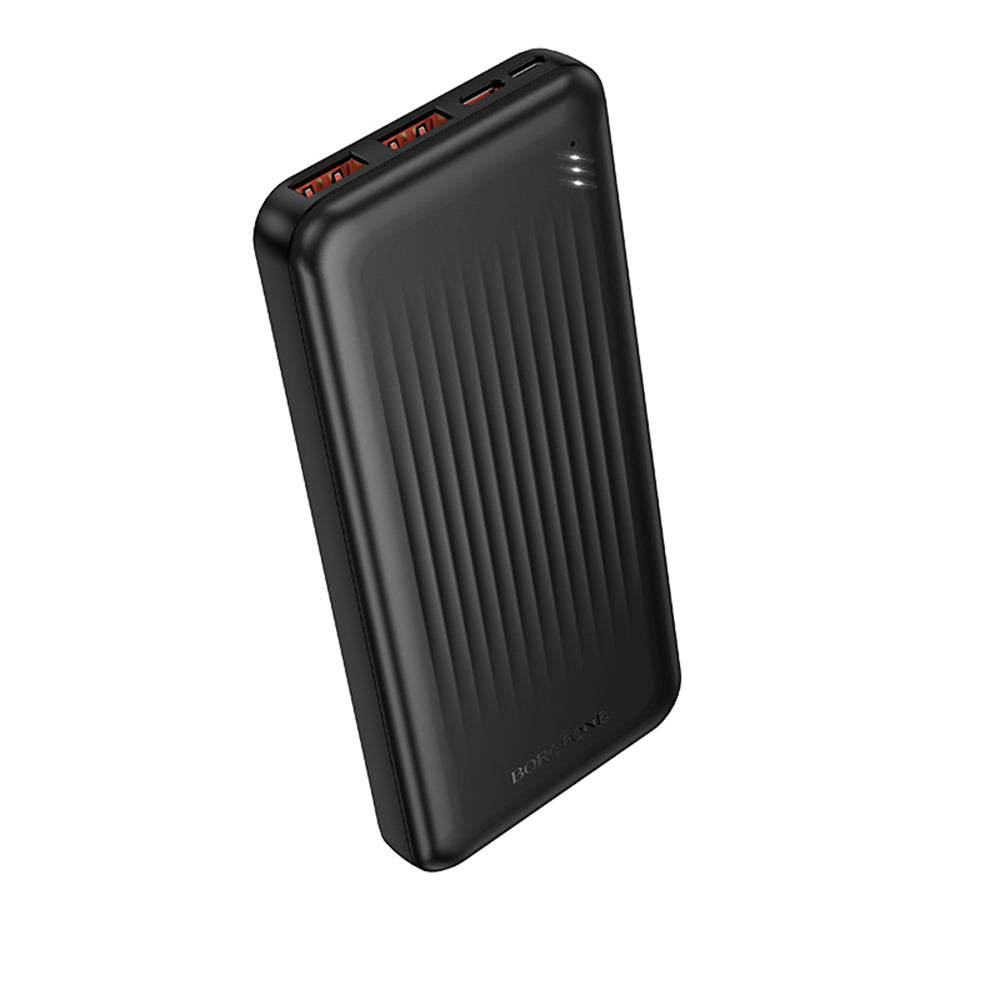 Külső akkumulátor Borofone BJ80A Clever, 10000mAh, 22.5W, QC + PD, 1 x USB-C - 2 x USB-A, Fekete