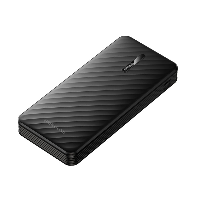 Borofone BJ84 Smooth külső akkumulátor, 10000mAh, 10W, 1 x Lightning - 1 x microUSB - 1 x USB-A - 1 x USB-C, Fekete