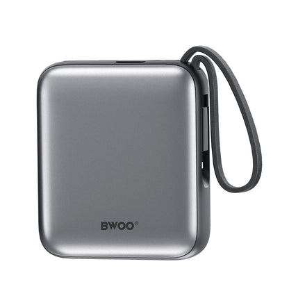 Külső akkumulátor BWOO BO-P74, 10000mAh, 22.5W, PD, 1 x Lightning - 2 x USB-C, Fekete