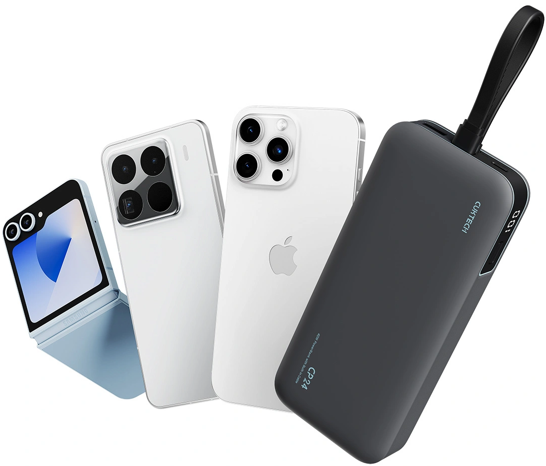 Cuktech LPB200N külső akkumulátor, 20000mAh, 40W, QC + PD, 1 x USB-A - 2 x USB-C, Fekete