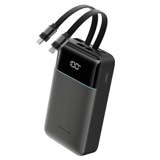 Cuktech LPB200NL külső akkumulátor, 20000mAh, 40W, QC + PD, 1 x Lightning - 1 x USB-A - 2 x USB-C, Szürke CKB200NLGLGY