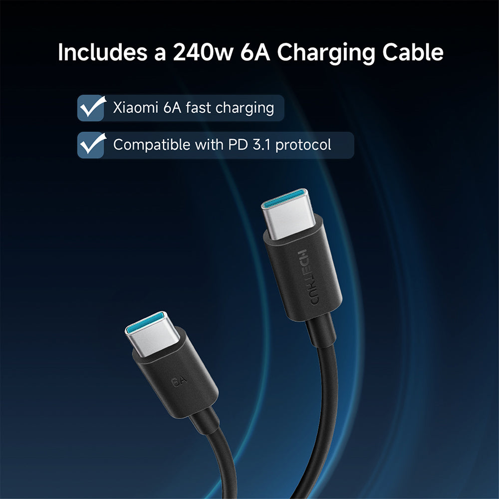 Cuktech PB150P külső akkumulátor, 15000mAh, 120W, QC + PD, 1 x USB-A - 2 x USB-C, Szürke CKPB150POSGR