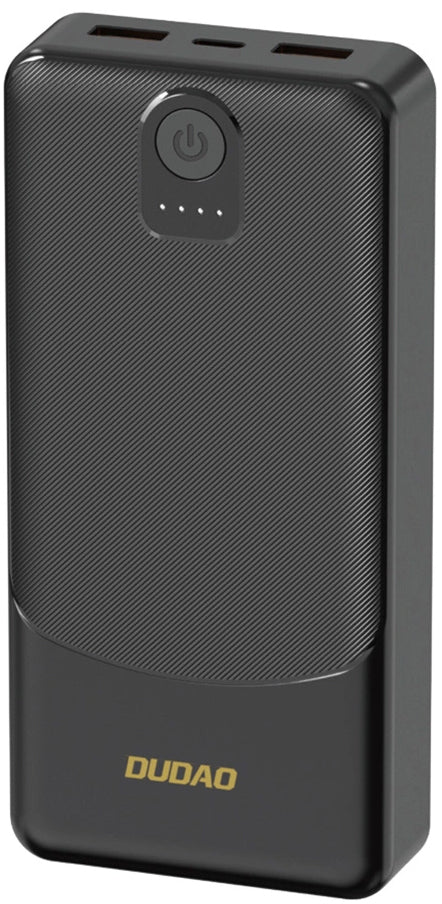 Dudao K10 külső akkumulátor, 10000mAh, 12W, 2 x USB-A, Fekete