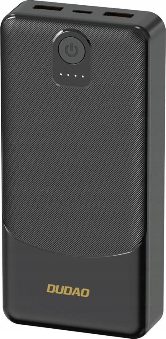 Dudao K10Pro külső akkumulátor, 20000mAh, 12W, 2 x USB-A, Fekete