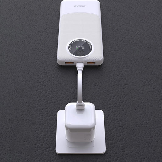 Dudao K12Pro külső akkumulátor, 20000mAh, 22.5W, QC + PD, 1 x USB-C - 2 x USB-A, Fehér