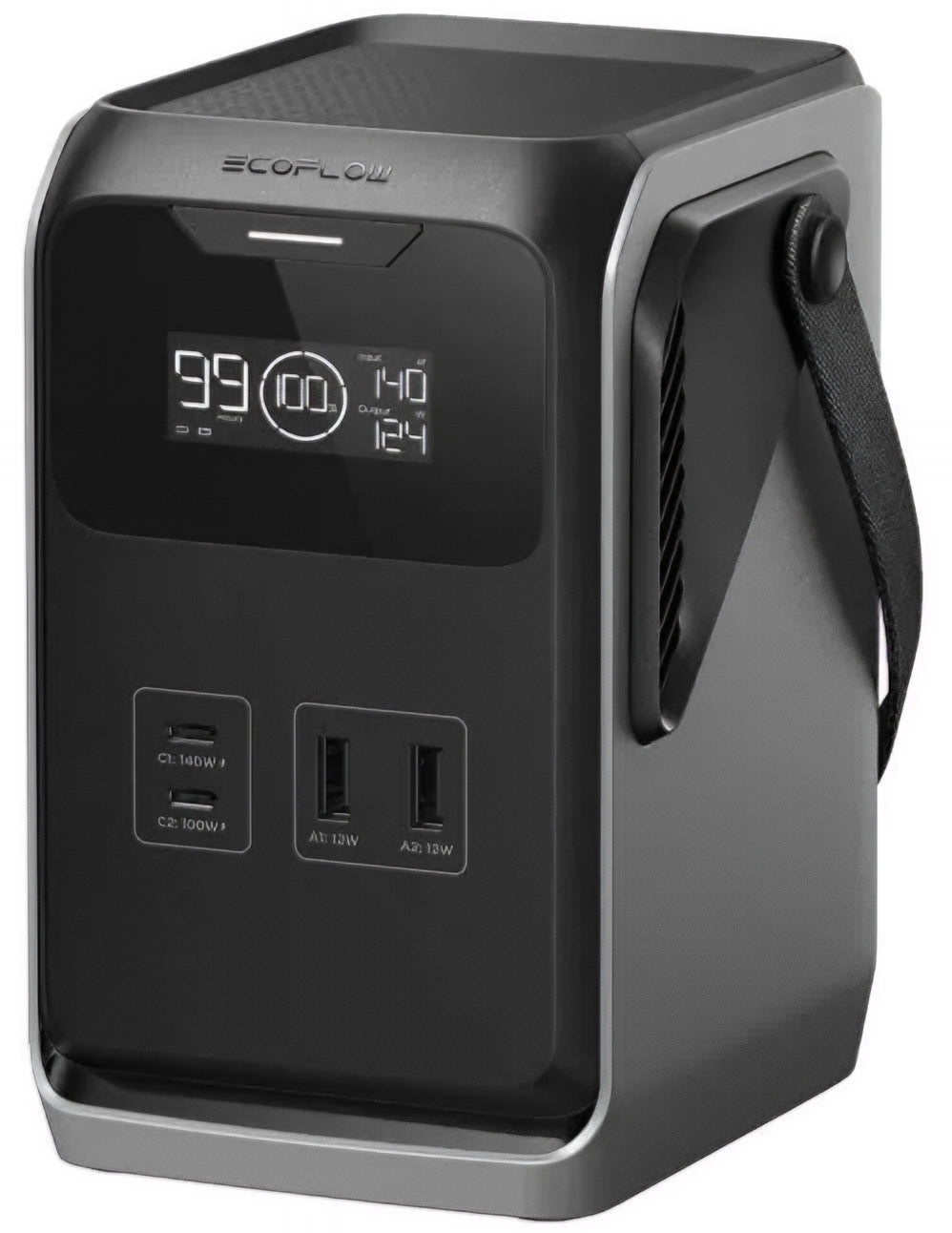 EcoFlow Trail 200 External Battery, 60000mAh, 220W, PD, 2 x USB-A - 2 x USB-C, Black EF-TRAIL200-N