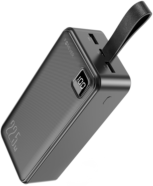 Forever TB-300XL külső akkumulátor, 30000 mAh, 22,5 W, QC + PD, 1 × USB-C – 2 × USB-A, fekete