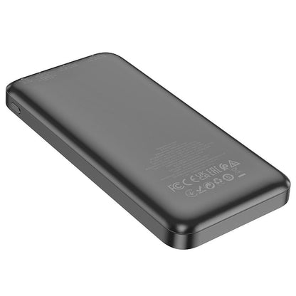 HOCO J101 külső akkumulátor, 10000mAh, 22.5W, QC + PD, 1 x USB-C - 2 x USB-A, Fekete