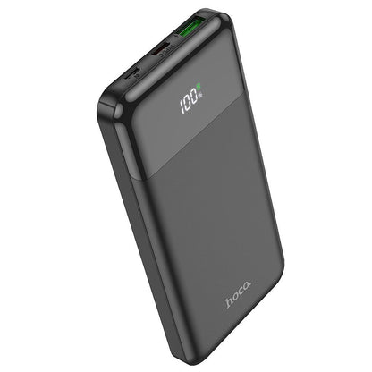 HOCO J102 External Battery, 10000mAh, 20W, QC + PD, 1 x USB-A - 1 x USB-C, Black