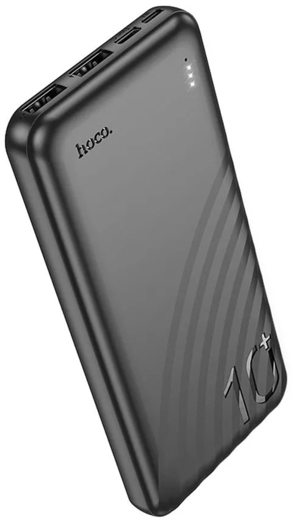 HOCO J123 külső akkumulátor, 10000mAh, 10W, 2 x USB-A, Fekete