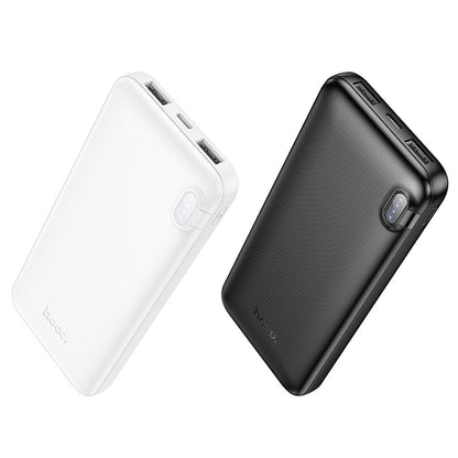 HOCO J128 Külső Akkumulátor, 10000mAh, 10W, 2 x USB-A, Fehér