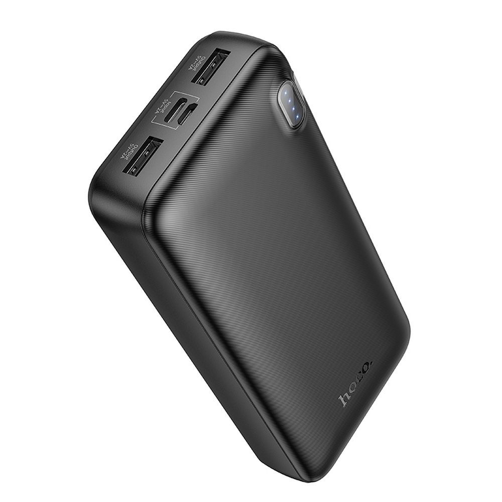 HOCO J128A külső akkumulátor, 20000mAh, 10W, 2 x USB-A, Fekete