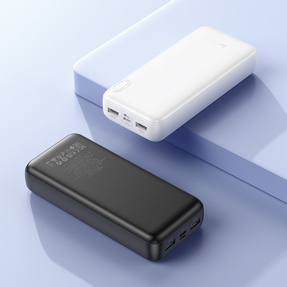 HOCO J128A külső akkumulátor, 20000mAh, 10W, 2 x USB-A, Fekete