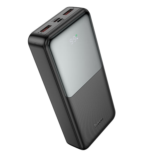 HOCO J136A Külső Akkumulátor, 20000mAh, 22.5W, QC + PD, 1 x USB-C - 2 x USB-A, Fekete