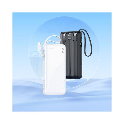 HOCO J146 külső akkumulátor, 10000mAh, 10W, 1 x Lightning - 1 x microUSB - 1 x USB-A - 1 x USB-C, Fekete