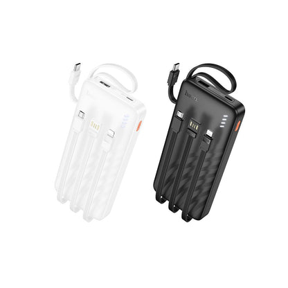 HOCO J146 külső akkumulátor, 10000mAh, 10W, 1 x Lightning - 1 x microUSB - 1 x USB-A - 1 x USB-C, Fekete