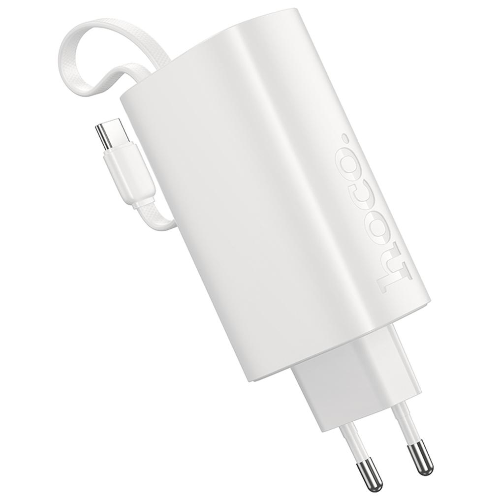 HOCO J148 2 az 1-ben külső akkumulátor, 5000 mAh, 20 W, PD, 2 × USB-C, fehér