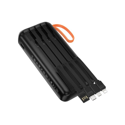 HOCO J151A External Battery, 20000mAh, 10W, 1 x Lightning - 1 x microUSB - 1 x USB-A - 1 x USB-C, Black