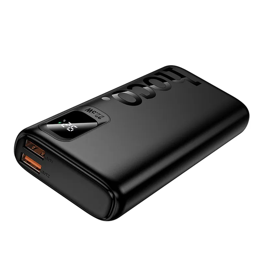 HOCO J158 Pro külső akkumulátor, 10000mAh, 22,5W, QC + PD, 1 x USB-C - 2 x USB-A, Fekete