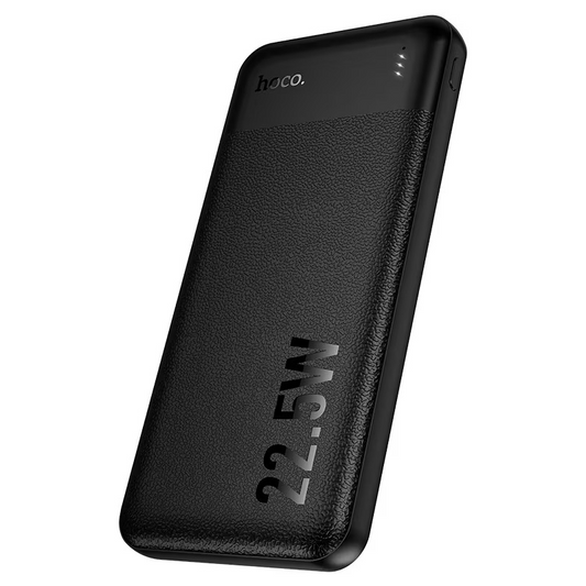 HOCO J159 Essence külső akkumulátor, 10000 mAh, 22,5 W, QC + PD, 1 x USB-C – 2 x USB-A, fekete