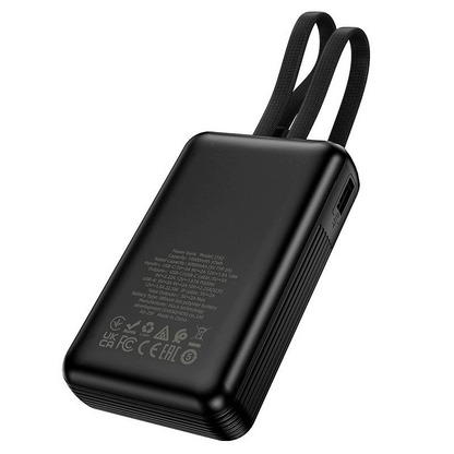 HOCO J162 külső akkumulátor, 10000mAh, 22,5W, QC + PD, 1 x Lightning - 1 x USB-A - 2 x USB-C, Fekete