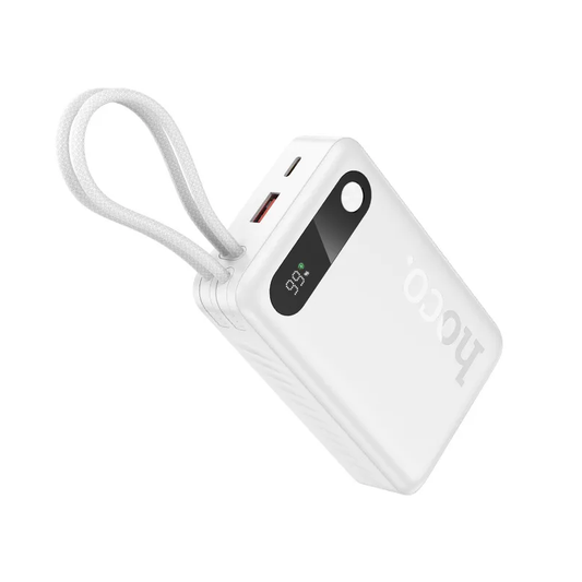 HOCO J171A külső akkumulátor, 20000mAh, 22,5W, QC + PD, 1 x Lightning - 1 x USB-A - 2 x USB-C, Fehér