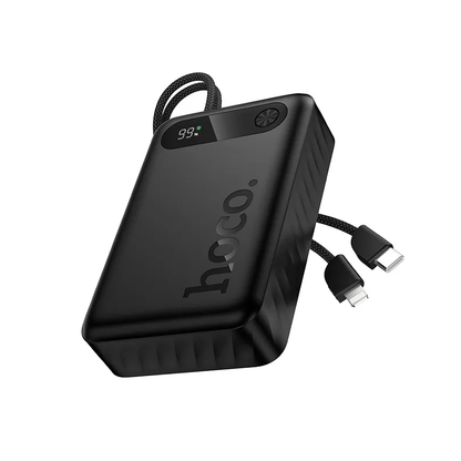 HOCO J171A külső akkumulátor, 20000mAh, 22,5W, QC + PD, 1 x Lightning - 1 x USB-A - 2 x USB-C, Fekete