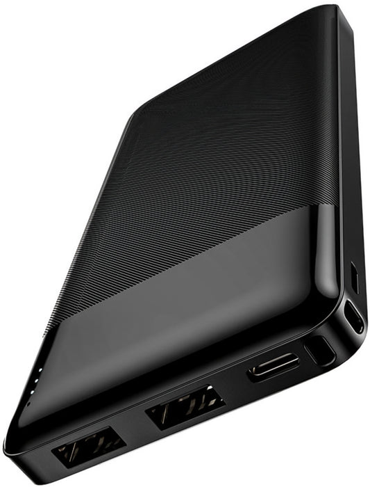 HOCO J72 külső akkumulátor, 10000mAh, 10W, 2 x USB-A, Fekete