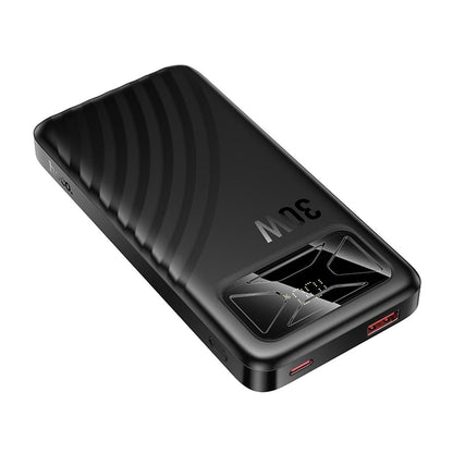 HOCO Q42 External Battery, 10000mAh, 30W, QC + PD, 1 x USB-A - 1 x USB-C, Black
