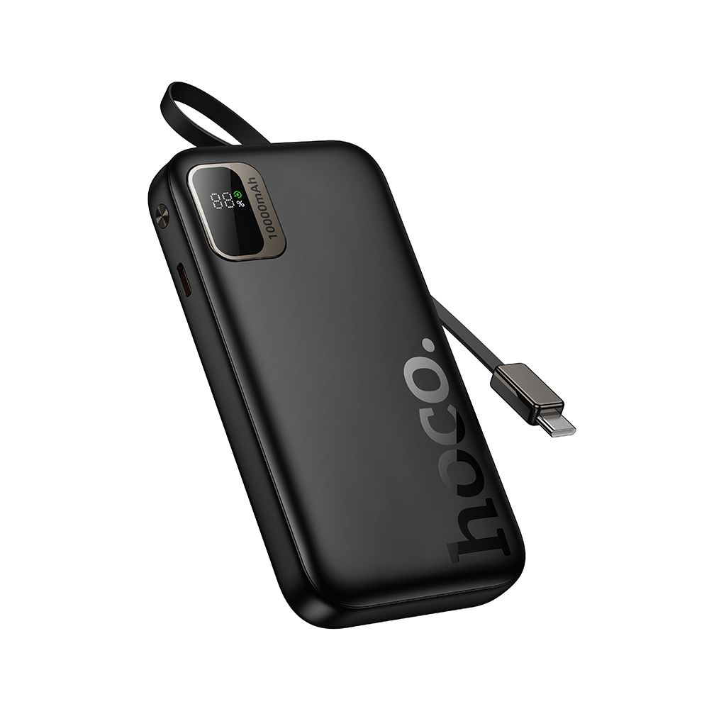 HOCO Q51 külső akkumulátor, 10000mAh, 20W, PD, 2 x USB-C, Fekete